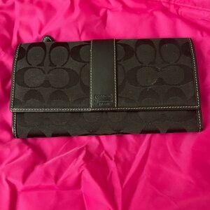Coach black Signature Wallet